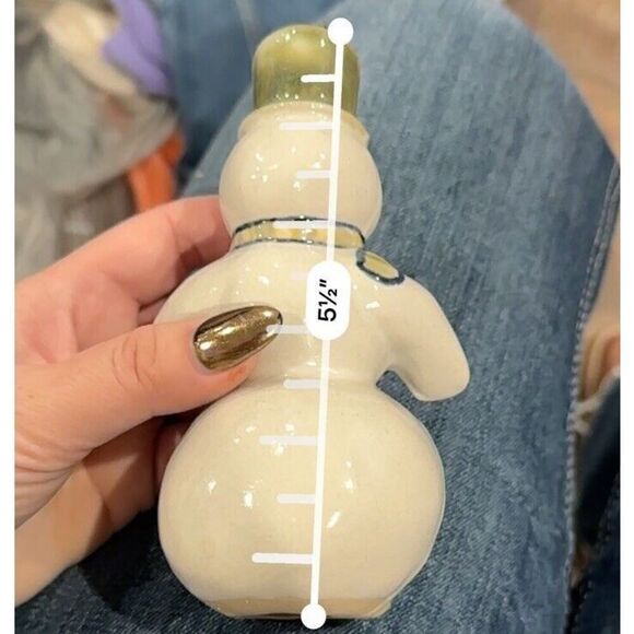 Vintage Louisville Stoneware Snowman Christmas Tree Ornament Pottery 5.5” Art - Picture 7 of 8